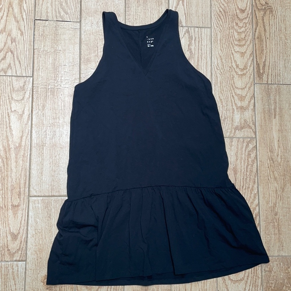 a new day Black Flutter Dress. Size large.
